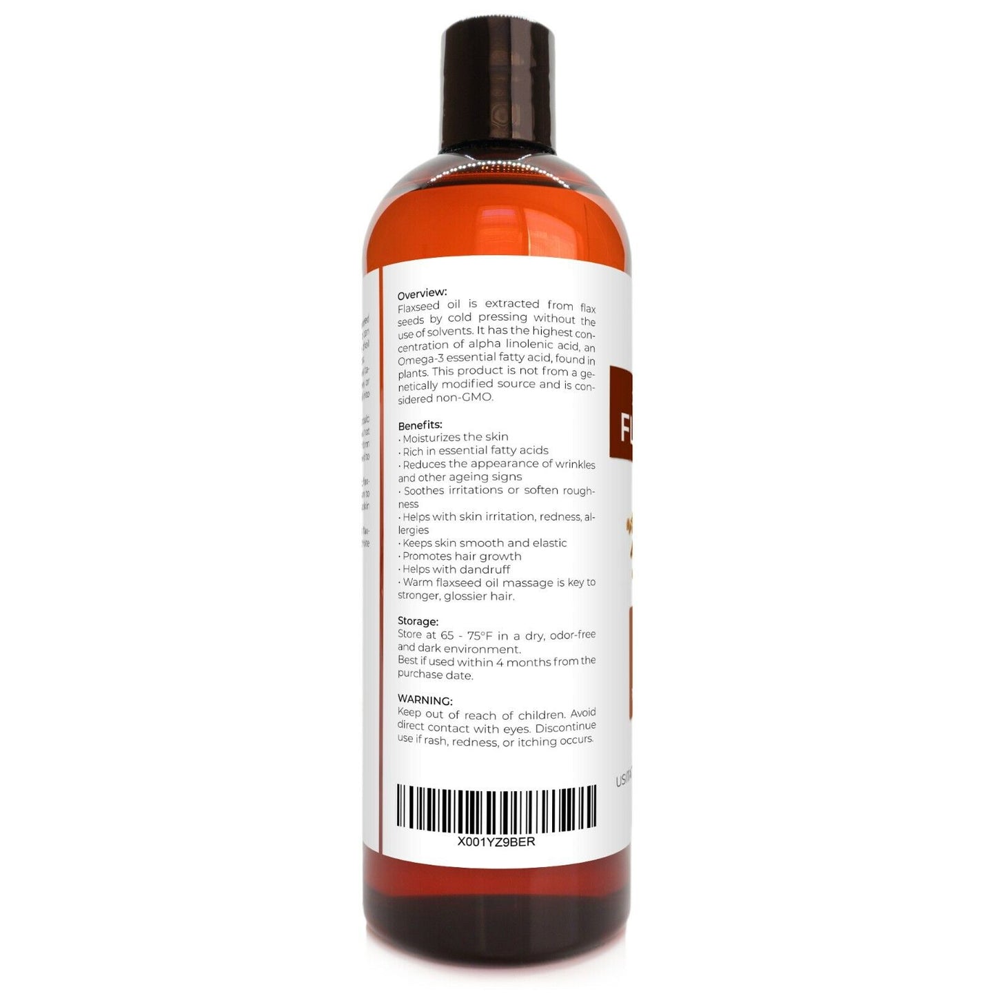 Flaxseed Oil 2 Oz - 7 Lb | 100%  Pure USDA Certified Organic 