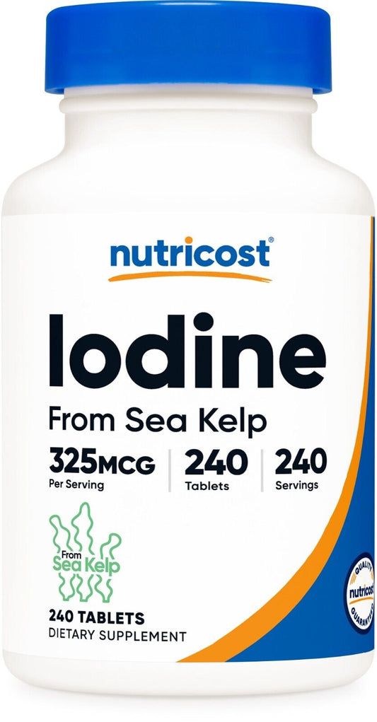 Iodine (Natural Iodine from Sea Kelp) 325Mcg, 240 Tablets