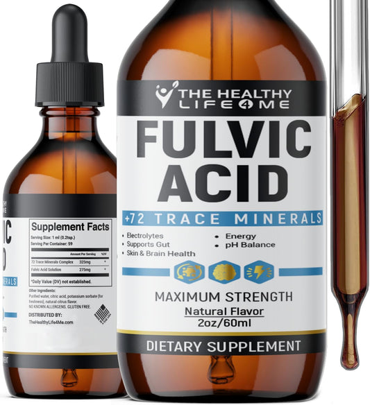 Organic Fulvic Acid + 72 Trace Minerals | Digestion | Hydration | Keto, Dietary