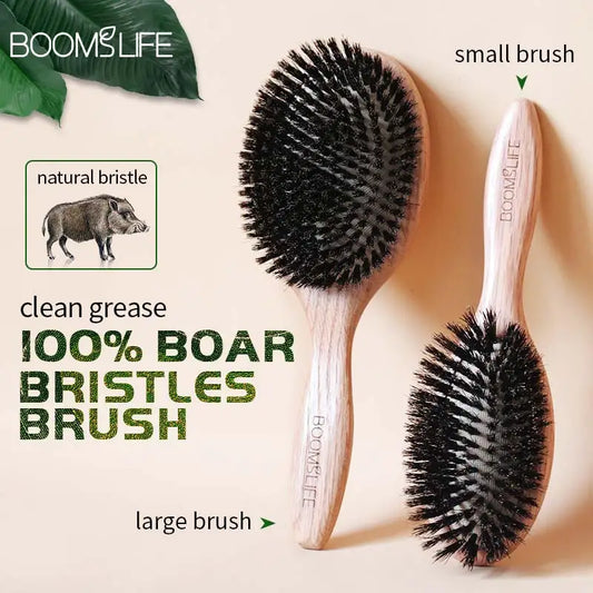 Natural Boar Bristle Hair Brush 