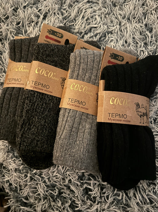 Camels Wool Socks, Bamboo socks, Merino Sheep's Wool (Natural Socks, choose material )