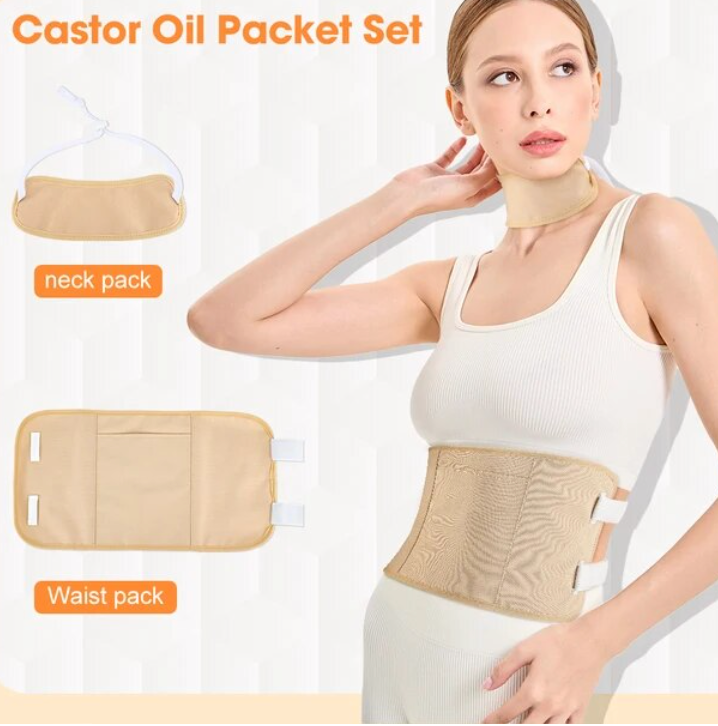Castor Oil Pack Bamboo Cotton Wrap Pack - Reusable(Waist)