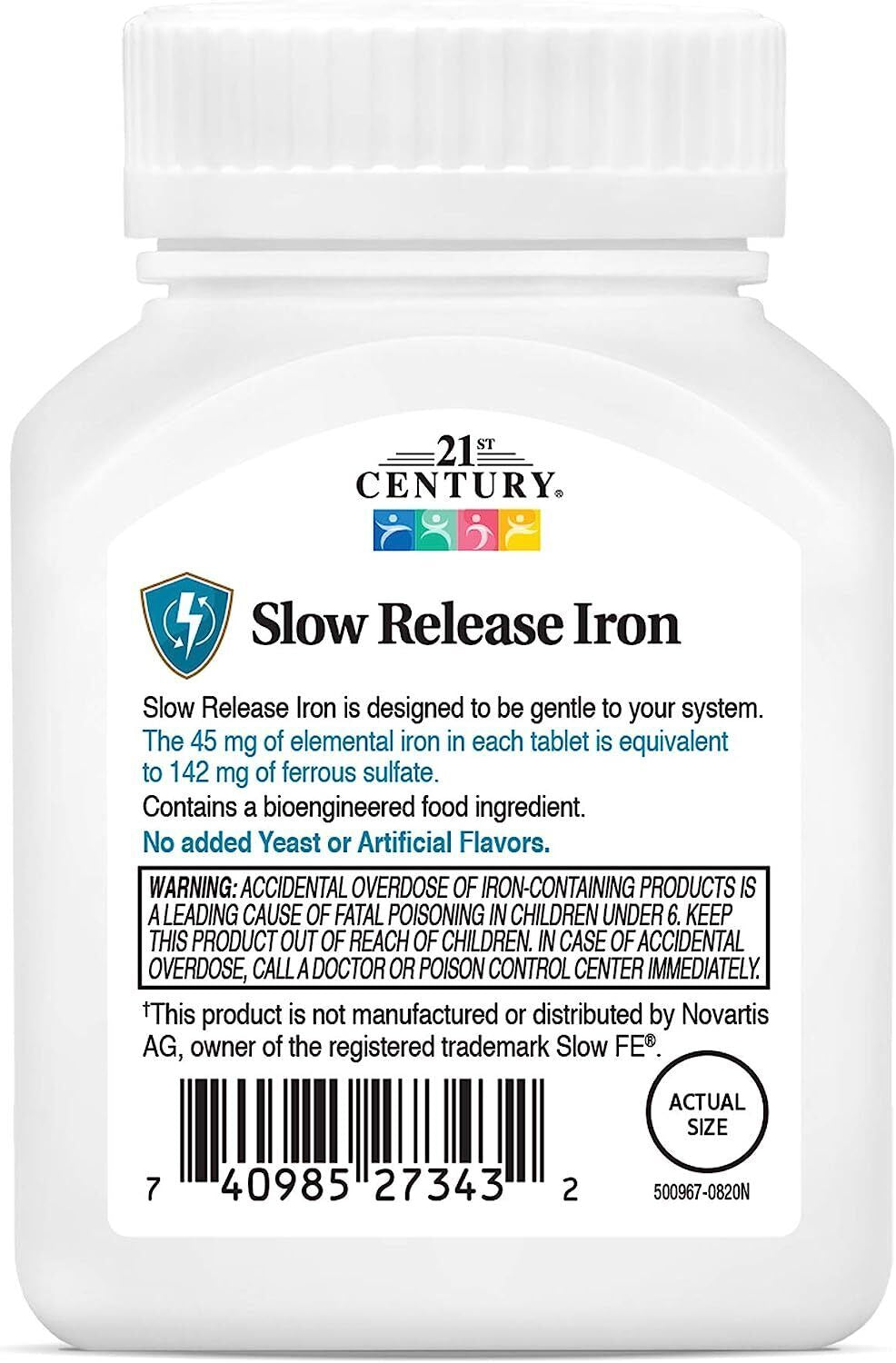 Slow Release Iron Tablets - 60 Tablets