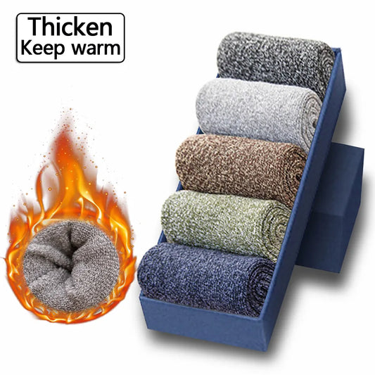 Thick Wool and Cotton Thermal Socks (5 pack)