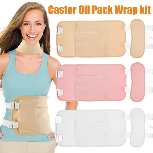 Castor Oil Pack Wrap Reusable Organic Castor Oil Pack Kit